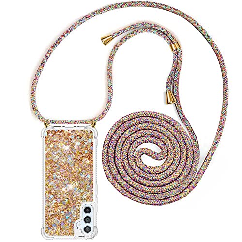 YuhooTech Handykette Hülle Kompatibel mit Samsung Galaxy A34 5G Handyhülle - Quicksand Glitzer Hülle mit Band - Silikon Handyhülle mit Kordel Umhängenband - Schnur mit Treibsand Case zum Umhängen YuhooTech Handykette Hülle Kompatibel mit Samsung Galaxy A34 5G Handyhülle - Quicksand Glitzer Hülle mit Band - Silikon Handyhülle mit Kordel Umhängenband - Schnur mit Treibsand Case zum Umhängen von YuhooTech