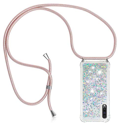 YuhooTech Handykette Hülle Kompatibel mit Samsung Galaxy A50 - Quicksand Glitzer Hülle mit Band - Silikon Handyhülle mit Kordel Umhängenband - Schnur mit Treibsand Case zum Umhängen YuhooTech Handykette Hülle Kompatibel mit Samsung Galaxy A50 - Quicksand Glitzer Hülle mit Band - Silikon Handyhülle mit Kordel Umhängenband - Schnur mit Treibsand Case zum Umhängen von YuhooTech