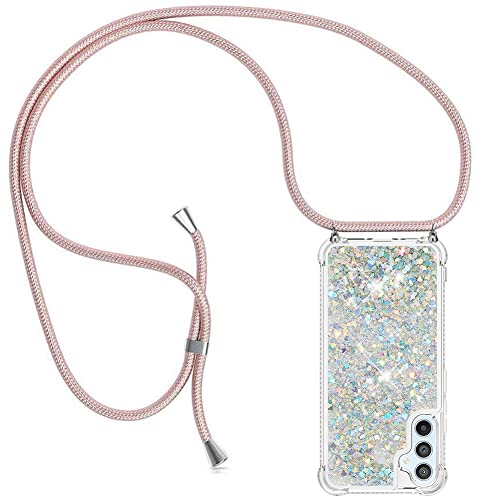 YuhooTech Handykette Hülle Kompatibel mit Samsung Galaxy A54 5G Handyhülle - Quicksand Glitzer Hülle mit Band - Silikon Handyhülle mit Kordel Umhängenband - Schnur mit Treibsand Case zum Umhängen YuhooTech Handykette Hülle Kompatibel mit Samsung Galaxy A54 5G Handyhülle - Quicksand Glitzer Hülle mit Band - Silikon Handyhülle mit Kordel Umhängenband - Schnur mit Treibsand Case zum Umhängen von YuhooTech
