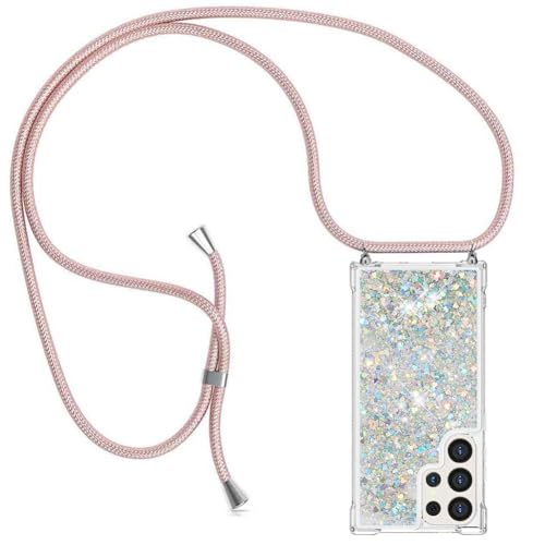 YuhooTech Handykette Hülle Kompatibel mit Samsung Galaxy S24 Ultra Handyhülle - Quicksand Glitzer Hülle mit Band - Silikon Handyhülle mit Kordel Umhängenband - Schnur mit Treibsand Case zum Umhängen YuhooTech Handykette Hülle Kompatibel mit Samsung Galaxy S24 Ultra Handyhülle - Quicksand Glitzer Hülle mit Band - Silikon Handyhülle mit Kordel Umhängenband - Schnur mit Treibsand Case zum Umhängen von YuhooTech