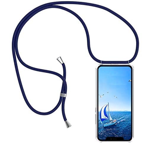 YuhooTech Handykette Hülle Kompatibel mit iPhone 13 Mini Handyhülle, Smartphone Necklace Hülle mit Band - Handyhülle mit Kordel Umhängenband - Schnur mit Case zum umhängen in Blau von YuhooTech
