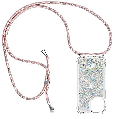YuhooTech Handykette Hülle Kompatibel mit iPhone 13 Mini Handyhülle Quicksand Glitzer Hülle mit Band - Silikon Handyhülle mit Kordel Umhängenband - Schnur mit Treibsand Case zum Umhängen YuhooTech Handykette Hülle Kompatibel mit iPhone 13 Mini Handyhülle Quicksand Glitzer Hülle mit Band - Silikon Handyhülle mit Kordel Umhängenband - Schnur mit Treibsand Case zum Umhängen von YuhooTech