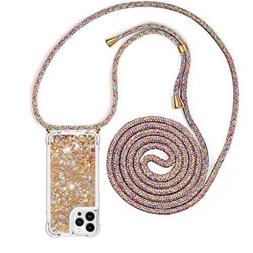 YuhooTech Handykette Hülle Kompatibel mit iPhone 15 Pro Handyhülle Quicksand Glitzer Hülle mit Band - Silikon Handyhülle mit Kordel Umhängenband - Schnur mit Treibsand Case zum Umhängen YuhooTech Handykette Hülle Kompatibel mit iPhone 15 Pro Handyhülle Quicksand Glitzer Hülle mit Band - Silikon Handyhülle mit Kordel Umhängenband - Schnur mit Treibsand Case zum Umhängen von YuhooTech