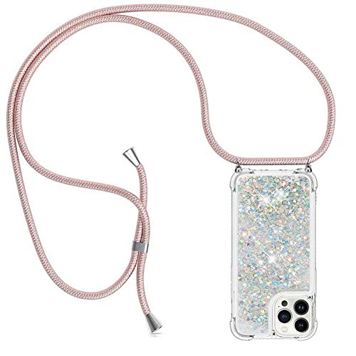 YuhooTech Handykette Hülle Kompatibel mit iPhone 15 Pro Max Handyhülle Quicksand Glitzer Hülle mit Band - Silikon Handyhülle mit Kordel Umhängenband - Schnur mit Treibsand Case zum Umhängen YuhooTech Handykette Hülle Kompatibel mit iPhone 15 Pro Max Handyhülle Quicksand Glitzer Hülle mit Band - Silikon Handyhülle mit Kordel Umhängenband - Schnur mit Treibsand Case zum Umhängen von YuhooTech