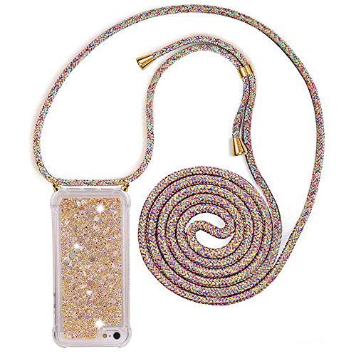 YuhooTech Handykette Hülle Kompatibel mit iPhone 6 / iPhone 6S Handyhülle Quicksand Glitzer Hülle mit Band - Silikon Handyhülle mit Kordel Umhängenband - Schnur mit Treibsand Case zum Umhängen YuhooTech Handykette Hülle Kompatibel mit iPhone 6 / iPhone 6S Handyhülle Quicksand Glitzer Hülle mit Band - Silikon Handyhülle mit Kordel Umhängenband - Schnur mit Treibsand Case zum Umhängen von YuhooTech