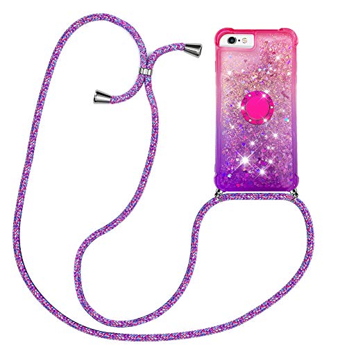 YuhooTech Handykette Hülle Kompatibel mit iPhone 6 / iPhone 6S Handyhülle Quicksand Glitzer Hülle mit Band - Silikon Handyhülle mit Kordel Umhängenband - Schnur mit Treibsand Case zum Umhängen YuhooTech Handykette Hülle Kompatibel mit iPhone 6 / iPhone 6S Handyhülle Quicksand Glitzer Hülle mit Band - Silikon Handyhülle mit Kordel Umhängenband - Schnur mit Treibsand Case zum Umhängen von YuhooTech