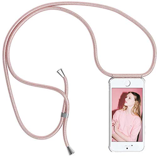 YuhooTech Handykette Hülle für iPhone 6/iPhone 6s Handyhülle, Smartphone Necklace Hülle mit Band - Handyhülle mit Kordel Umhängenband - Schnur mit Case zum umhängen in Rose Gold von YuhooTech