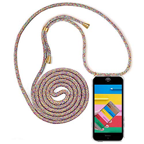 YuhooTech Handykette Hülle für iPhone 7 Plus/iPhone 8 Plus Handyhülle, Smartphone Necklace Hülle mit Band - Handyhülle mit Kordel Umhängenband - Schnur mit Case zum umhängen in Rainbow von YuhooTech