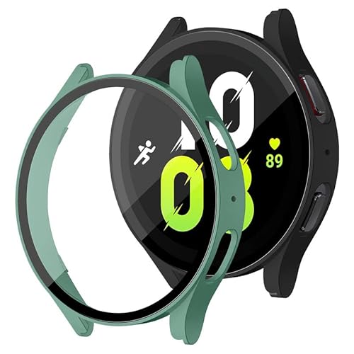 2 Stück kompatibel für Samsung Galaxy Watch 5 40mm Schutzhülle PC Ultradünne HD Case mit gehärteter Glasfolie Displayschutzfolie für Galaxy Watch 5 44mm,Grün+Schwarz 2 Stück kompatibel für Samsung Galaxy Watch 5 40mm Schutzhülle PC Ultradünne HD Case mit gehärteter Glasfolie Displayschutzfolie für Galaxy Watch 5 44mm,Grün+Schwarz von YuiYuKa