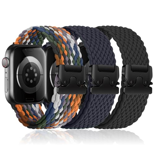 3 Stück Geflochtenes Armbänder für Apple Watch 10 Armband 46mm 42mm 40mm 44mm 45mm 41mm 38mm 49mm,Elastisches Nylon Strap Fallschirmverschluss Band für Apple Watch SE/2 iWatch 9 8 7 6 5 4 3 Ultra/2 3 Stück Geflochtenes Armbänder für Apple Watch 10 Armband 46mm 42mm 40mm 44mm 45mm 41mm 38mm 49mm,Elastisches Nylon Strap Fallschirmverschluss Band für Apple Watch SE/2 iWatch 9 8 7 6 5 4 3 Ultra/2 von YuiYuKa