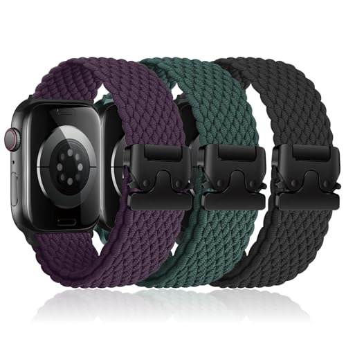 3 Stück Geflochtenes Armbänder für Apple Watch 10 Armband 46mm 42mm 40mm 44mm 45mm 41mm 38mm 49mm,Elastisches Nylon Strap Fallschirmverschluss Band für Apple Watch SE/2 iWatch 9 8 7 6 5 4 3 Ultra/2 3 Stück Geflochtenes Armbänder für Apple Watch 10 Armband 46mm 42mm 40mm 44mm 45mm 41mm 38mm 49mm,Elastisches Nylon Strap Fallschirmverschluss Band für Apple Watch SE/2 iWatch 9 8 7 6 5 4 3 Ultra/2 von YuiYuKa
