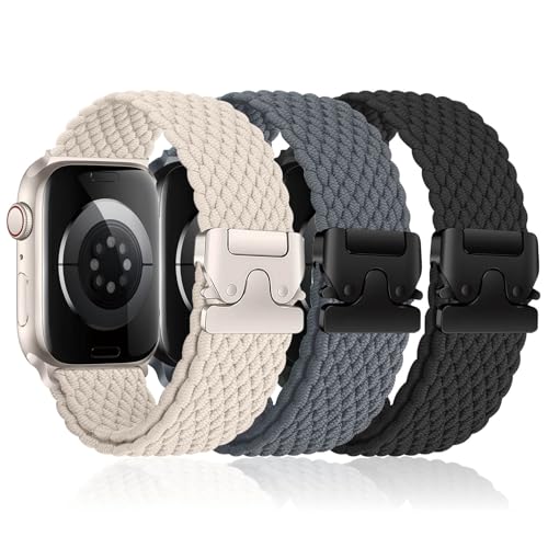3 Stück Geflochtenes Armbänder für Apple Watch 10 Armband 46mm 42mm 40mm 44mm 45mm 41mm 38mm 49mm,Elastisches Nylon Strap Fallschirmverschluss Band für Apple Watch SE/2 iWatch 9 8 7 6 5 4 3 Ultra/2 3 Stück Geflochtenes Armbänder für Apple Watch 10 Armband 46mm 42mm 40mm 44mm 45mm 41mm 38mm 49mm,Elastisches Nylon Strap Fallschirmverschluss Band für Apple Watch SE/2 iWatch 9 8 7 6 5 4 3 Ultra/2 von YuiYuKa