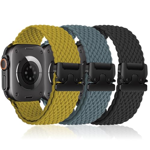3 Stück Geflochtenes Armbänder für Apple Watch Ultra/2 Armband 49mm 46mm 40mm 44mm 45mm 41mm 42mm 38mm,Elastisches Nylon Strap Fallschirmverschluss Band für Apple Watch 10 iWatch 9 8 7 6 5 4 3 SE/2 3 Stück Geflochtenes Armbänder für Apple Watch Ultra/2 Armband 49mm 46mm 40mm 44mm 45mm 41mm 42mm 38mm,Elastisches Nylon Strap Fallschirmverschluss Band für Apple Watch 10 iWatch 9 8 7 6 5 4 3 SE/2 von YuiYuKa