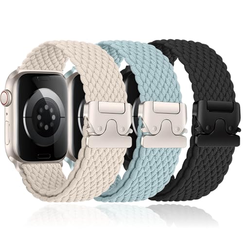 3 Stück Geflochtenes Armbänder für Apple Watch Ultra/2 Armband 49mm 46mm 40mm 44mm 45mm 41mm 42mm 38mm,Elastisches Nylon Strap Fallschirmverschluss Band für Apple Watch 10 iWatch 9 8 7 6 5 4 3 SE/2 3 Stück Geflochtenes Armbänder für Apple Watch Ultra/2 Armband 49mm 46mm 40mm 44mm 45mm 41mm 42mm 38mm,Elastisches Nylon Strap Fallschirmverschluss Band für Apple Watch 10 iWatch 9 8 7 6 5 4 3 SE/2 von YuiYuKa