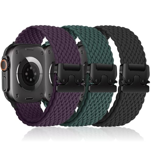 3 Stück Geflochtenes Armbänder für Apple Watch Ultra/2 Armband 49mm 46mm 40mm 44mm 45mm 41mm 42mm 38mm,Elastisches Nylon Strap Fallschirmverschluss Band für Apple Watch 10 iWatch 9 8 7 6 5 4 3 SE/2 3 Stück Geflochtenes Armbänder für Apple Watch Ultra/2 Armband 49mm 46mm 40mm 44mm 45mm 41mm 42mm 38mm,Elastisches Nylon Strap Fallschirmverschluss Band für Apple Watch 10 iWatch 9 8 7 6 5 4 3 SE/2 von YuiYuKa