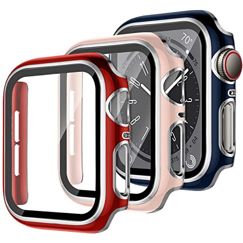 3 Stück Schutzhülle für Apple Watch SE/2 Series 6 5 4 40mm 44mm,iWatch Hülle mit Displayschutz aus Gehärtetem Glas Harte PC Hülle für Apple Watch Series 9 Series 8 Series 7 41mm 45mm 3 Stück Schutzhülle für Apple Watch SE/2 Series 6 5 4 40mm 44mm,iWatch Hülle mit Displayschutz aus Gehärtetem Glas Harte PC Hülle für Apple Watch Series 9 Series 8 Series 7 41mm 45mm von YuiYuKa