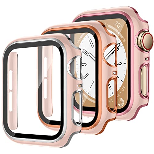 YuiYuKa 3 Stück Schutzhülle für Apple Watch SE/2 Series 6 5 4 40mm 44mm,iWatch Hülle mit Displayschutz aus Gehärtetem Glas Harte PC Hülle für Apple Watch Series 9 Series 8 Series 7 41mm 45mm YuiYuKa 3 Stück Schutzhülle für Apple Watch SE/2 Series 6 5 4 40mm 44mm,iWatch Hülle mit Displayschutz aus Gehärtetem Glas Harte PC Hülle für Apple Watch Series 9 Series 8 Series 7 41mm 45mm von YuiYuKa