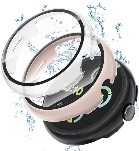 3 Stück Wasserdicht Hülle mit Displayschutz für Google Pixel Watch 3 2 1 Hülle 41mm/3 45mm Case,Hard PC Protect Cover mit Gehärtetes Schutzglas Rundum Schutzhülle für Pixel Watch 3 2 1 von YuiYuKa