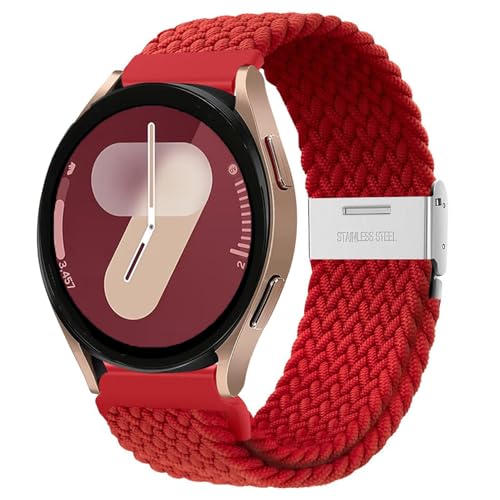 20mm Geflochtenes Solo Loop für Samsung Galaxy Watch 7 6 5 4 FE 40mm 44mm/5Pro 45mm/6&4 Classic 43mm 47mm 42mm 46mm/3 41mm/Active/2,Verstellbarer Elastisches Nylon Armband für Galaxy Watch 7 6 5 4 von YuiYuKa