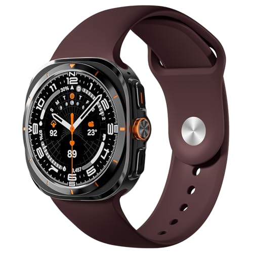 Robustes Silikon Sportarmband für Galaxy Watch Ultra Armband 47mm Herren,Wasserdichtes Atmungsaktiv Weich Silicone Sport Bands Verstellbare Ersatzarmband Armbänder für Samsung Galaxy Watch Ultra Band von YuiYuKa