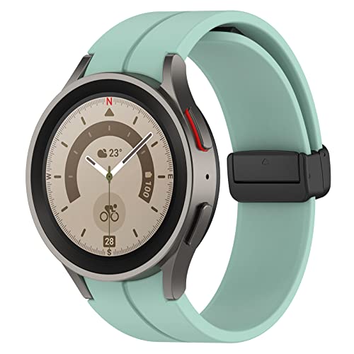 Silikon Armband kompatibel für Samsung Galaxy Watch 7 6 5 4 FE 40mm 44mm Damen Herren,Sport Silicone Ersatzband für Galaxy Watch 5 Pro 45mm/Galaxy Watch 6 4 Classic 42mm 43mm 46mm 47mm,hellgrün von YuiYuKa