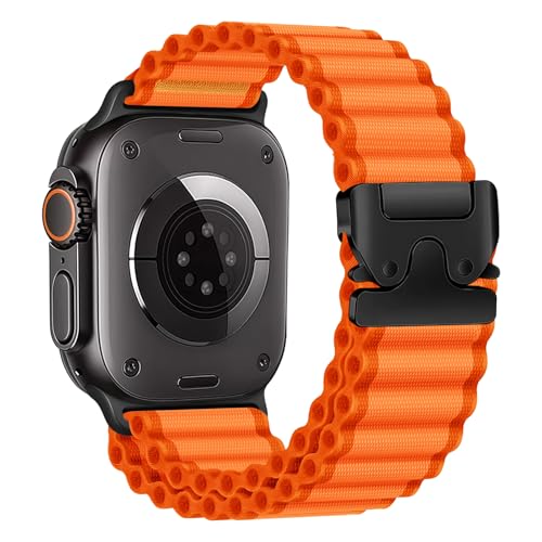 Trail Armbänder für Apple Watch Ultra/2 Armband 49mm 46mm 45mm 44mm 42mm 41mm 40mm 38mm Herren,Offroad Nylon Strap Fallschirmverschluss Alpine Sport Stoffband für Apple Watch 10 9 8 7 6 5 4 3 SE/2 Trail Armbänder für Apple Watch Ultra/2 Armband 49mm 46mm 45mm 44mm 42mm 41mm 40mm 38mm Herren,Offroad Nylon Strap Fallschirmverschluss Alpine Sport Stoffband für Apple Watch 10 9 8 7 6 5 4 3 SE/2 von YuiYuKa