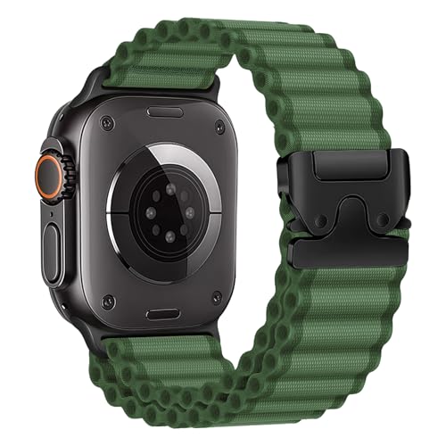 Trail Armbänder für Apple Watch Ultra/2 Armband 49mm 46mm 45mm 44mm 42mm 41mm 40mm 38mm Herren,Offroad Nylon Strap Fallschirmverschluss Alpine Sport Stoffband für Apple Watch 10 9 8 7 6 5 4 3 SE/2 von YuiYuKa