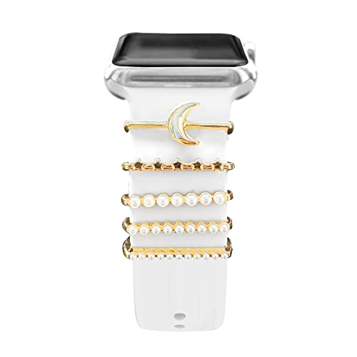 YuiYuKa 5Pcs Charms für Apple Watch Armband 46mm 42mm 44mm 40mm 41mm 45mm 38mm 49mm Damen,Dekorative Ring iWatch Series 10 9 8 7 6 5 4 3 SE/Galaxy Watch 7 6 5 4 Smart Watch Band Metall Shiny Zubehör YuiYuKa 5Pcs Charms für Apple Watch Armband 46mm 42mm 44mm 40mm 41mm 45mm 38mm 49mm Damen,Dekorative Ring iWatch Series 10 9 8 7 6 5 4 3 SE/Galaxy Watch 7 6 5 4 Smart Watch Band Metall Shiny Zubehör von YuiYuKa