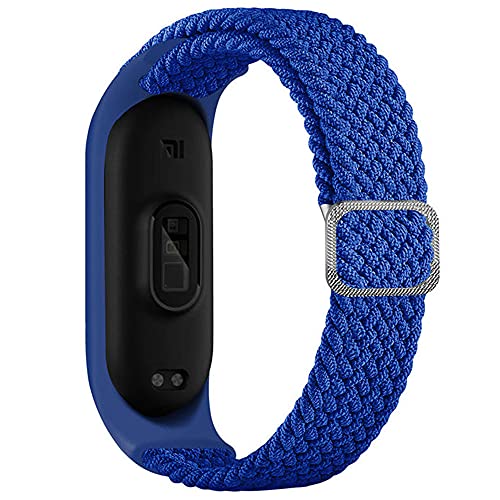 YuiYuKa Geflochtenes Solo Loop für Xiaomi Mi Band 9/NFC 8 7 6 5 Damen Herren,Verstellbares Elastisches Sportband Nylon Ersatzarmband für Xiaomi Armband Mi Band 9/NFC 8 7 6 5 von YuiYuKa