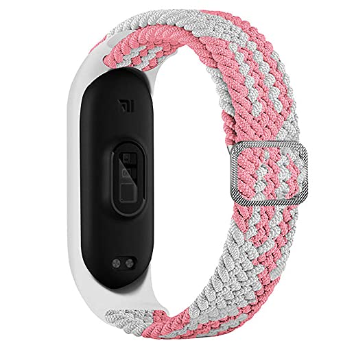 YuiYuKa Geflochtenes Solo Loop für Xiaomi Mi Band 9/NFC 8 7 6 5 Damen Herren,Verstellbares Elastisches Sportband Nylon Ersatzarmband für Xiaomi Armband Mi Band 9/NFC 8 7 6 5 von YuiYuKa