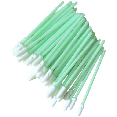 Yuiturt 100 Stück Schaumstoff-Reinigungsstäbchen (70 mm) Extraweiche Schaumstofftupfer für Tastaturen, Kameras & Drucker Steriler Schwammspitzen für Linsen & Optische Geräte von Yuiturt