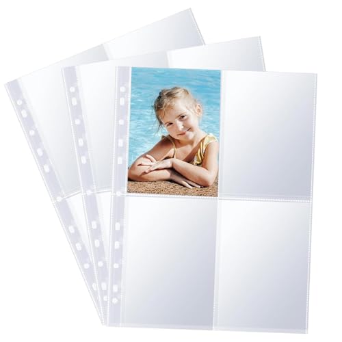 30 Stück Klarsichthüllen a4 Taschen A4 Fotohüllen für 2/3/4 Binder, Transparente Postkartenhüllen mit 4 Fächern (105x154mm) Top Loading Fotoalbum Nachfüllseiten für Sammelkarten, Familienfotos 30 Stück Klarsichthüllen a4 Taschen A4 Fotohüllen für 2/3/4 Binder, Transparente Postkartenhüllen mit 4 Fächern (105x154mm) Top Loading Fotoalbum Nachfüllseiten für Sammelkarten, Familienfotos von Yuiturt