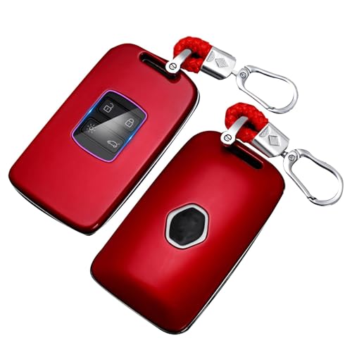Yuiturt Autoschlüssel Hülle für Renault-Schlüssel, 4 Taste Schlüsselcover für Renault Koleos, Kadjar, Megane, Captur und Espace, Auto Schlüssel Cover mit Schlüsselanhänge Rot Yuiturt Autoschlüssel Hülle für Renault-Schlüssel, 4 Taste Schlüsselcover für Renault Koleos, Kadjar, Megane, Captur und Espace, Auto Schlüssel Cover mit Schlüsselanhänge Rot von Yuiturt