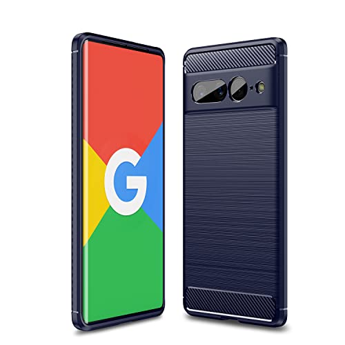 YukeTop Handyhülle für Google Pixel 7 Pro Hülle, Weiches TPU, Sturzsicher, Stoßfest, Schutzhülle für Google Pixel 7 Pro.(Blau) von YukeTop