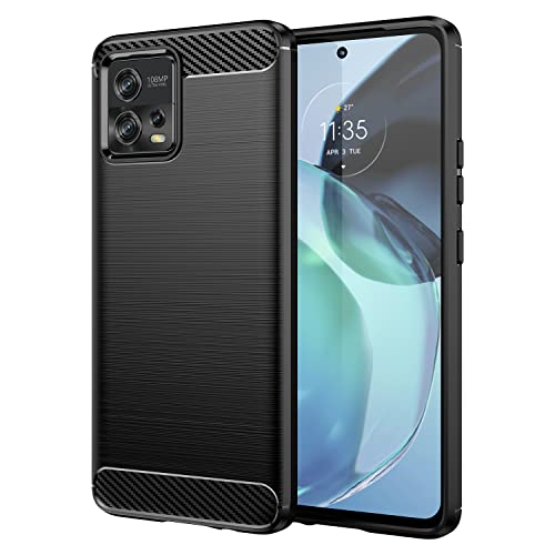 YukeTop Handyhülle für Motorola Moto G72 Hülle, Weiches TPU, Sturzsicher, Stoßfest, Schutzhülle für Motorola Moto G72.(Schwarz) von YukeTop