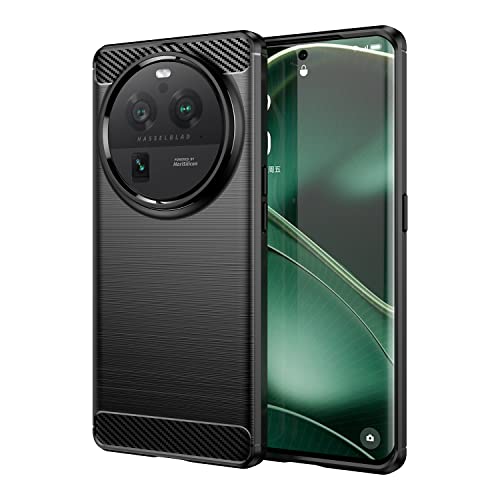 YukeTop Handyhülle für Oppo Find X6 Pro Hülle, Weiches TPU, Sturzsicher, Stoßfest, Schutzhülle für Oppo Find X6 Pro.(Schwarz) von YukeTop