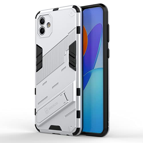 YukeTop Handyhülle für Samsung Galaxy A04 Hülle, Harter PC + Weiches TPU, Unsichtbare Halterung, Schutzhülle für Samsung Galaxy A04.(Weiß) von YukeTop