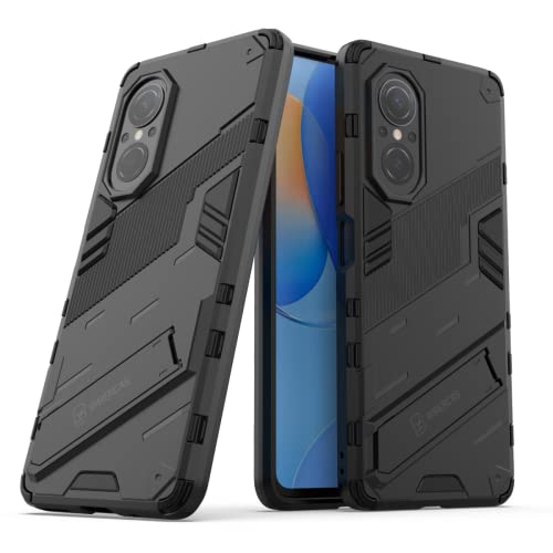 YukeTop Handyhülle für Samsung Galaxy S21 FE 5G Hülle, Harter PC + Weiches TPU, Unsichtbare Halterung, Schutzhülle für Samsung Galaxy S21 FE 5G.(Schwarz) von YukeTop