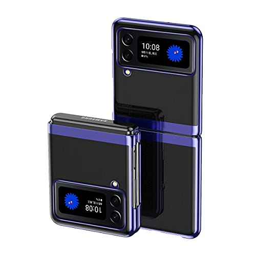 YukeTop Handyhülle für Samsung Galaxy Z Flip 4 Hülle, Klappbare Schutzhülle, Rundumschutz, Anti-Drop, Hard PC, Cover Schutzhülle für Samsung Galaxy Z Flip 4.(Blau) von YukeTop