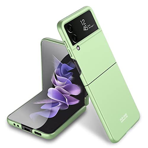 YukeTop Handyhülle für Samsung Galaxy Z Flip 4 Hülle, Klappbare Schutzhülle, Rundumschutz, Anti-Drop, Hard PC, Cover Schutzhülle für Samsung Galaxy Z Flip 4.(Matcha-Grün) von YukeTop