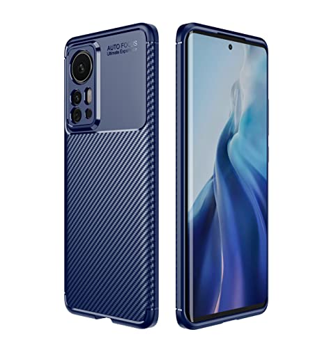 YukeTop Handyhülle für Xiaomi 12 Pro Hülle, Weiches TPU, Sturzsicher, Stoßfest, Schutzhülle für Xiaomi 12 Pro.(Blau) von YukeTop