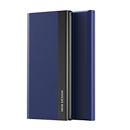 YukeTop Handyhülle für Xiaomi Redmi 9C Hülle, mit Ständer, Leder + PC, Magnetischer Klapphülle, Schutzhülle für Xiaomi Redmi 9C.(Navy Blau) von YukeTop