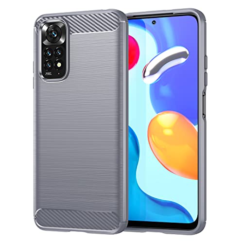 YukeTop Handyhülle für Xiaomi Redmi Note 11S Hülle, Weiches TPU, Sturzsicher, Stoßfest, Schutzhülle für Xiaomi Redmi Note 11S.(Grau) von YukeTop