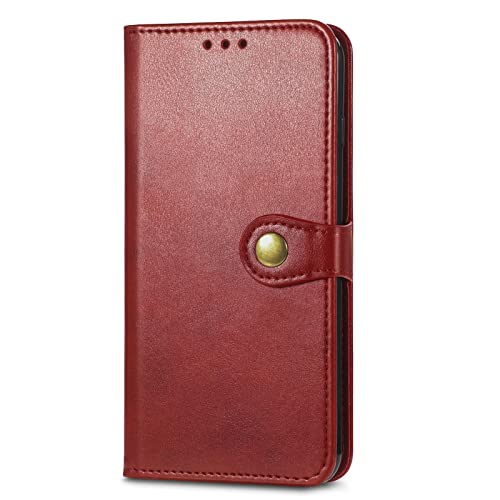 YukeTop Hülle für Nokia 7.2, Mit Standfunktion und Kartenfächer Case, Premium Leder Cover Wallet Schutzhülle Tasche Handyhülle für Nokia 7.2.(Rot) von YukeTop