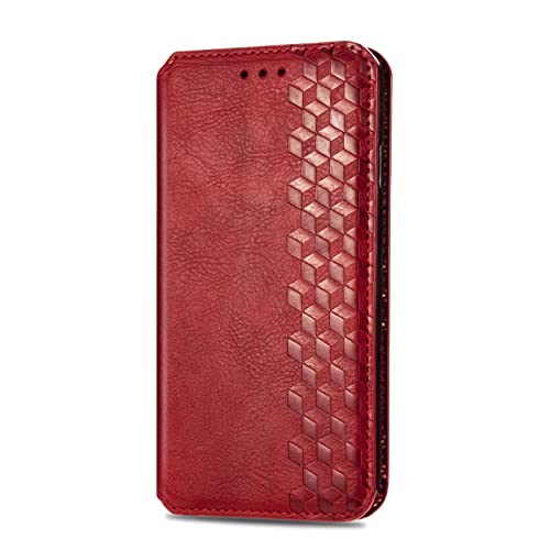 YukeTop Hülle für Wiko Y82, Mit Standfunktion und Kartenfächer Case, Premium Leder Cover Wallet Schutzhülle Tasche Handyhülle für Wiko Y82.(Rot) von YukeTop