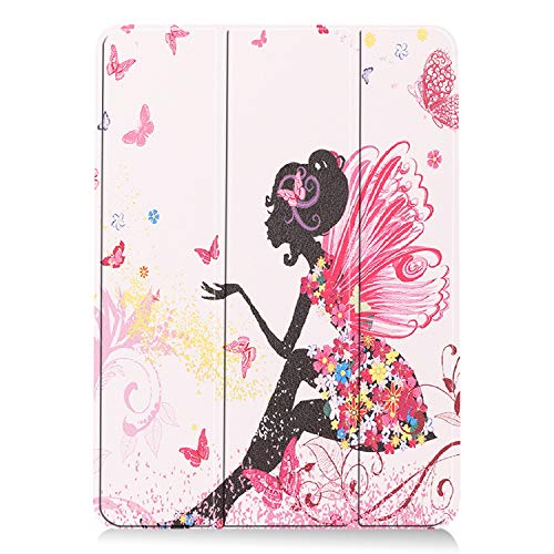 YukeTop Hülle für iPad Air 10.9 2022, PU Slim Cover, mit Auto Sleep/Wake up Hard Trifold Stand Cover, Hülle für iPad Air 10.9 2022.(Elfenmädchen) von YukeTop