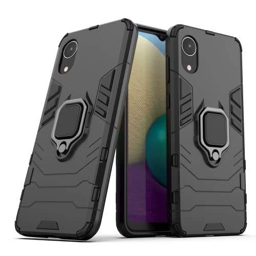 YukeTop Schutzhülle für Samsung Galaxy A03 Core, robust, stoßfest, Rundumschutz, Schutzhülle für Samsung Galaxy A03 Core, Schwarz von YukeTop