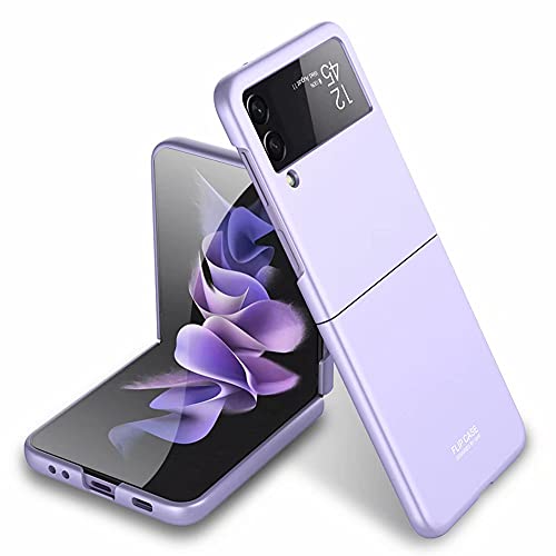 YukeTop Schutzhülle für Samsung Galaxy Z Flip 3, Klapphülle, Rundumschutz, Hart-PC, stoßfest, Schutzhülle für Samsung Galaxy Z Flip 3, Violett von YukeTop