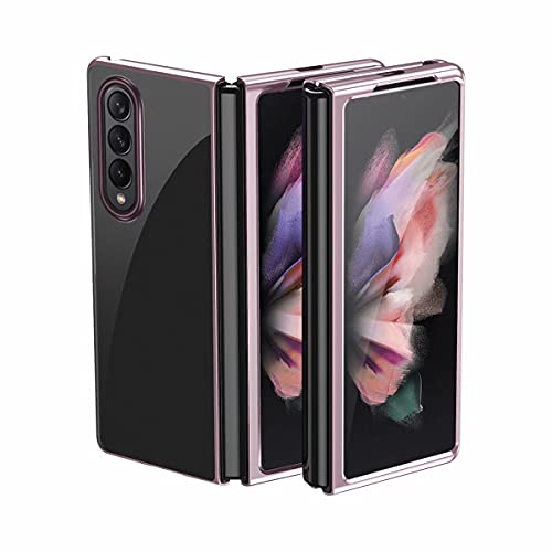 YukeTop Schutzhülle für Samsung Galaxy Z Fold 3, faltbar, Rundumschutz, Hartschale, stoßfest, für Samsung Galaxy Z Fold 3 (Roségold) von YukeTop