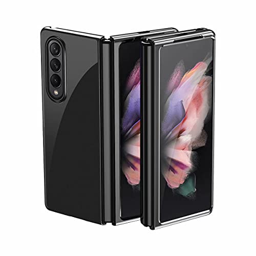 YukeTop Schutzhülle für Samsung Galaxy Z Fold 3, Klapphülle, Rundumschutz, Hart-PC, stoßfest, Schutzhülle für Samsung Galaxy Z Fold 3, Schwarz von YukeTop